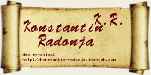 Konstantin Radonja vizit kartica